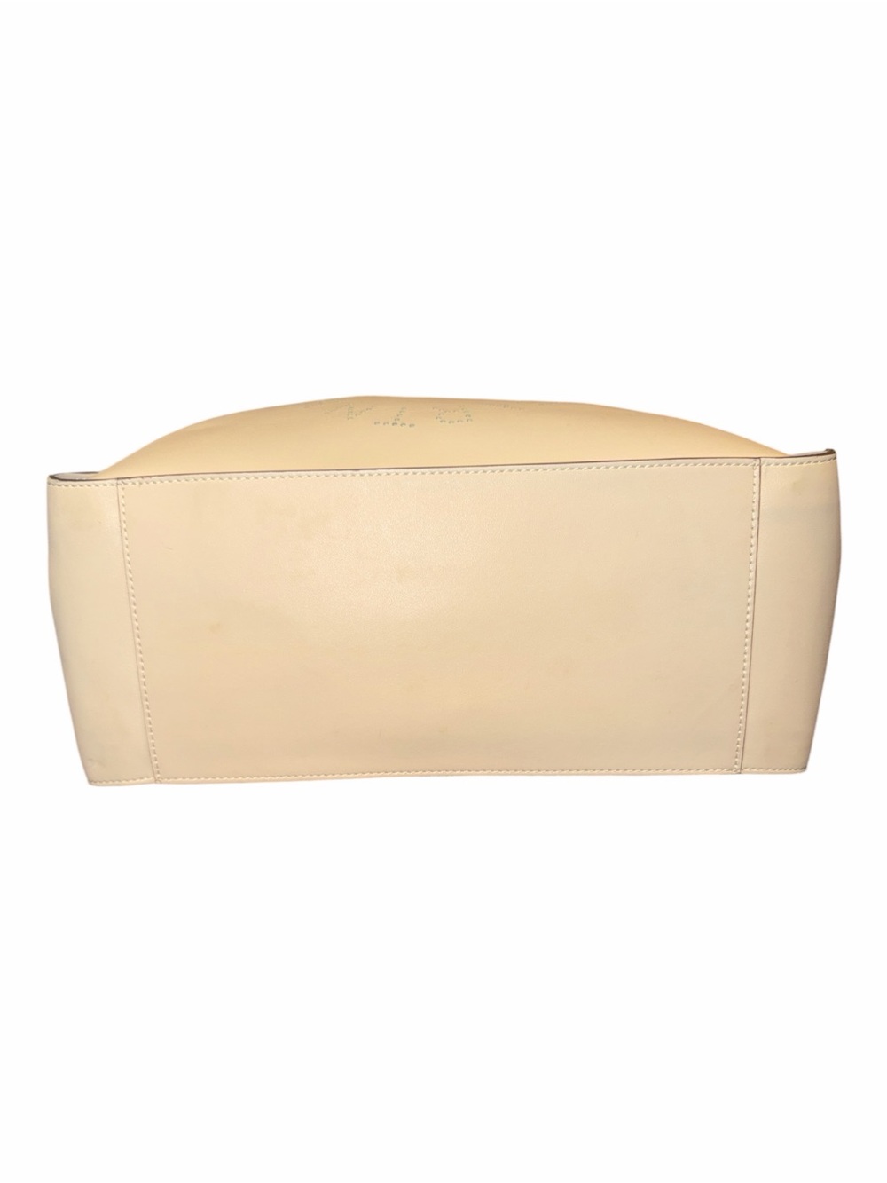 Authentic Stella McCartney Perforated Circle Logo Zip-Top Shoulder Bag - Cream - Picture 5 of 9